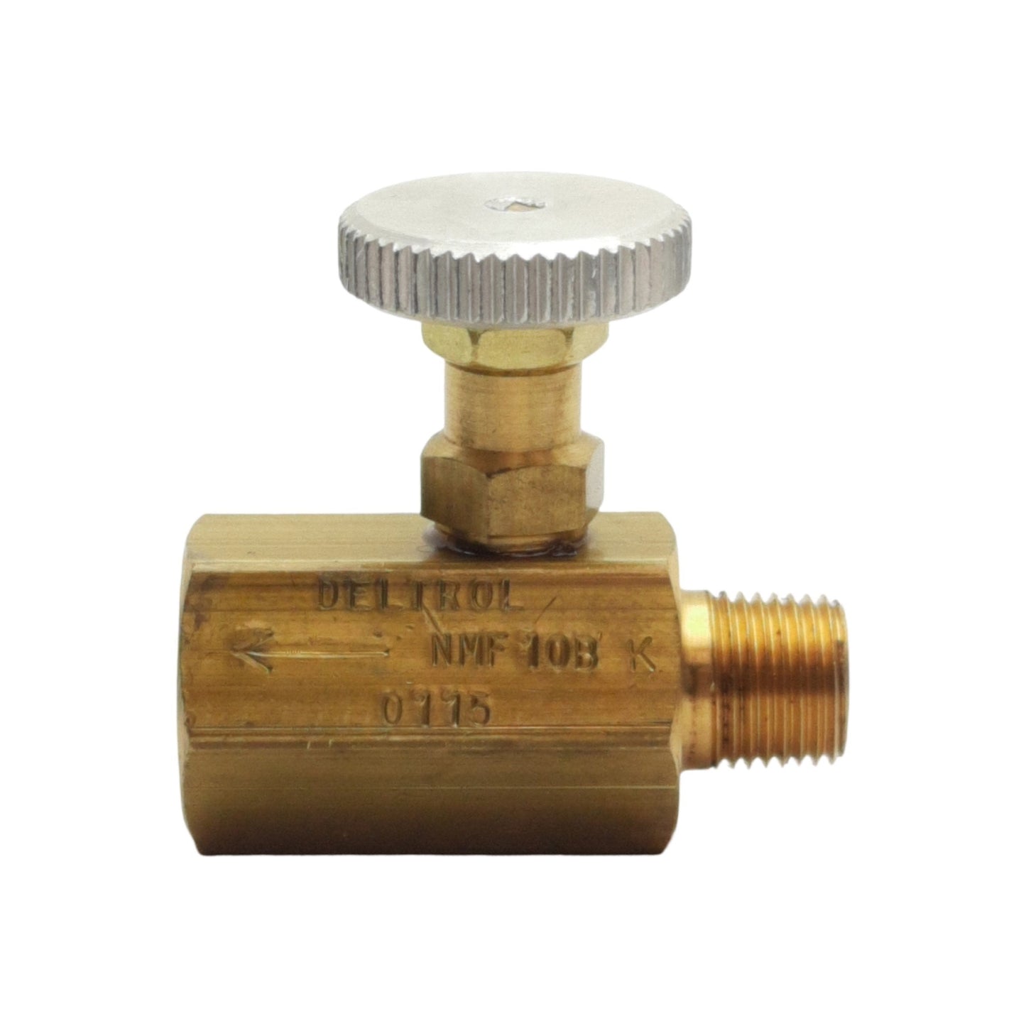 New Lot of 2 Deltrol NMF10BK Needle Valve 2000psi, 1/8in Male & Female NPTF, 3.2gpm