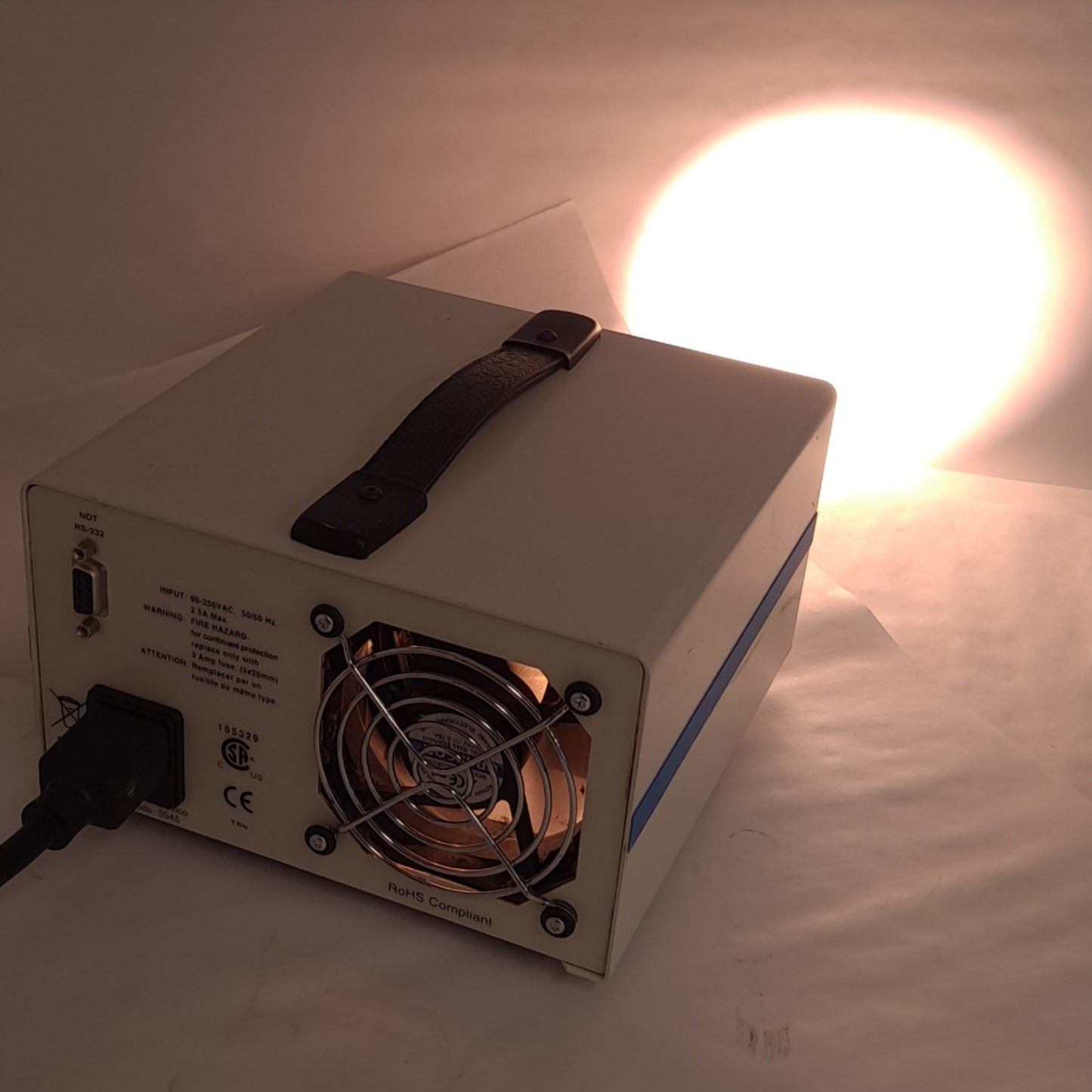 Used Schott 20800 DCR III EKE Fiber Optic Light Source, ø18mm, 150W, 90-250VAC 2.5A