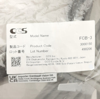 New CCS FCB-3 Extension LED Light Cable, 24V 3-Pin SM Connector, 3 Meter Length