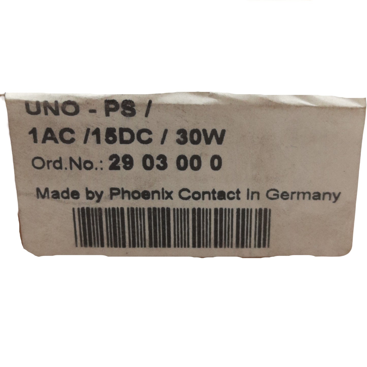 New Phoenix Contact UNO-PS/1AC/15DC/30W Power Supply, 100-240VAC In, 15VDC 2A Out