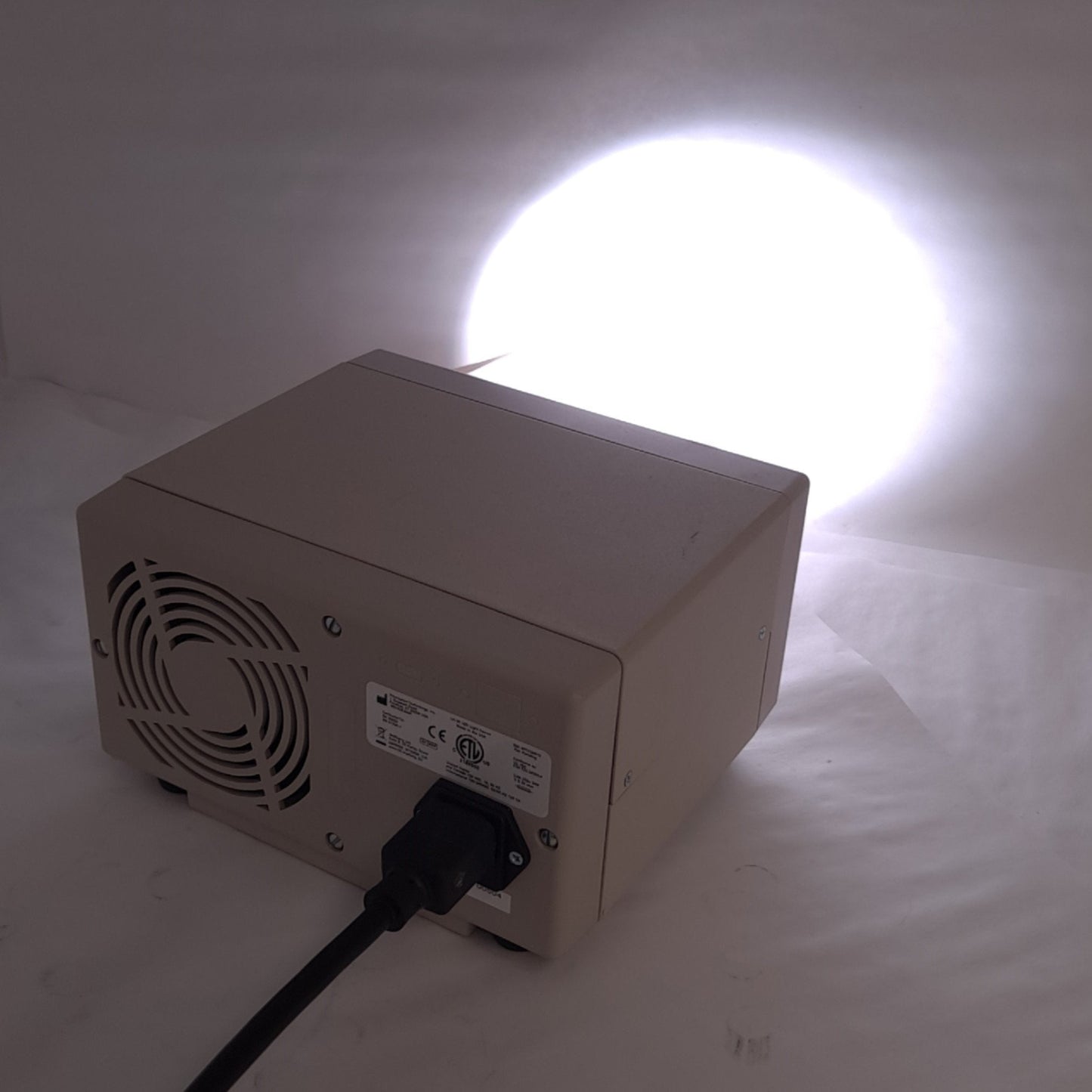Used FTI LO-35 LED Fiber Optic Illuminator, 50W 2A Fuse, ø16mm 1in Adapter, 120VAC 1A