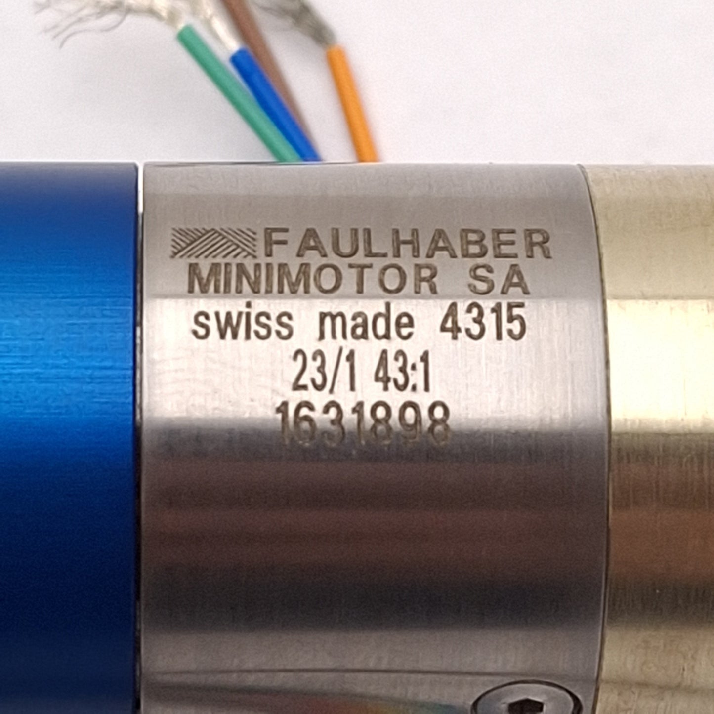 Used Faulhaber 2444S024BK312 DC Gearmotor, 43:1 4000RPM, ø6mm Shaft, 1000CPR, 24VDC