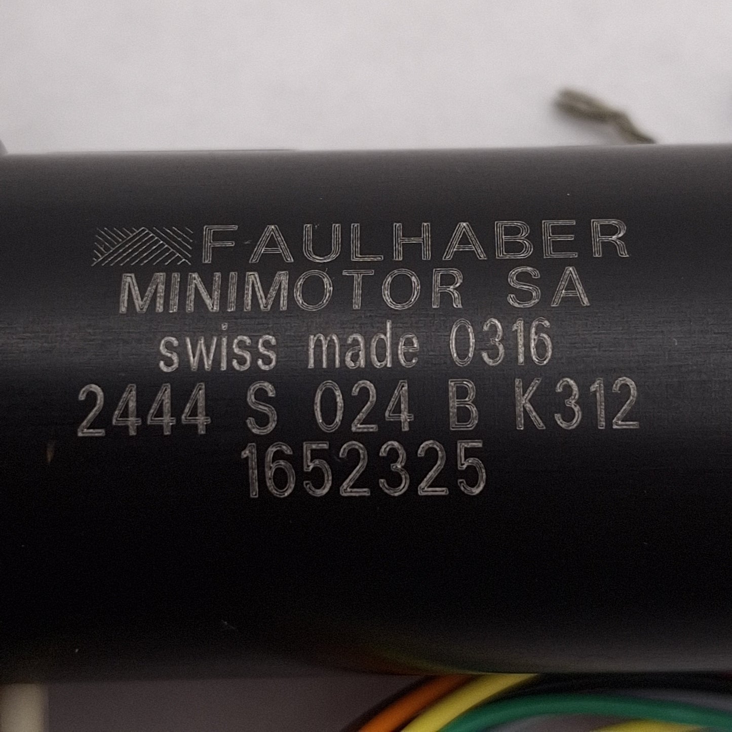 Used Faulhaber 2444S024BK312 DC Gearmotor, 43:1 4000RPM, ø6mm Shaft, 1000CPR, 24VDC