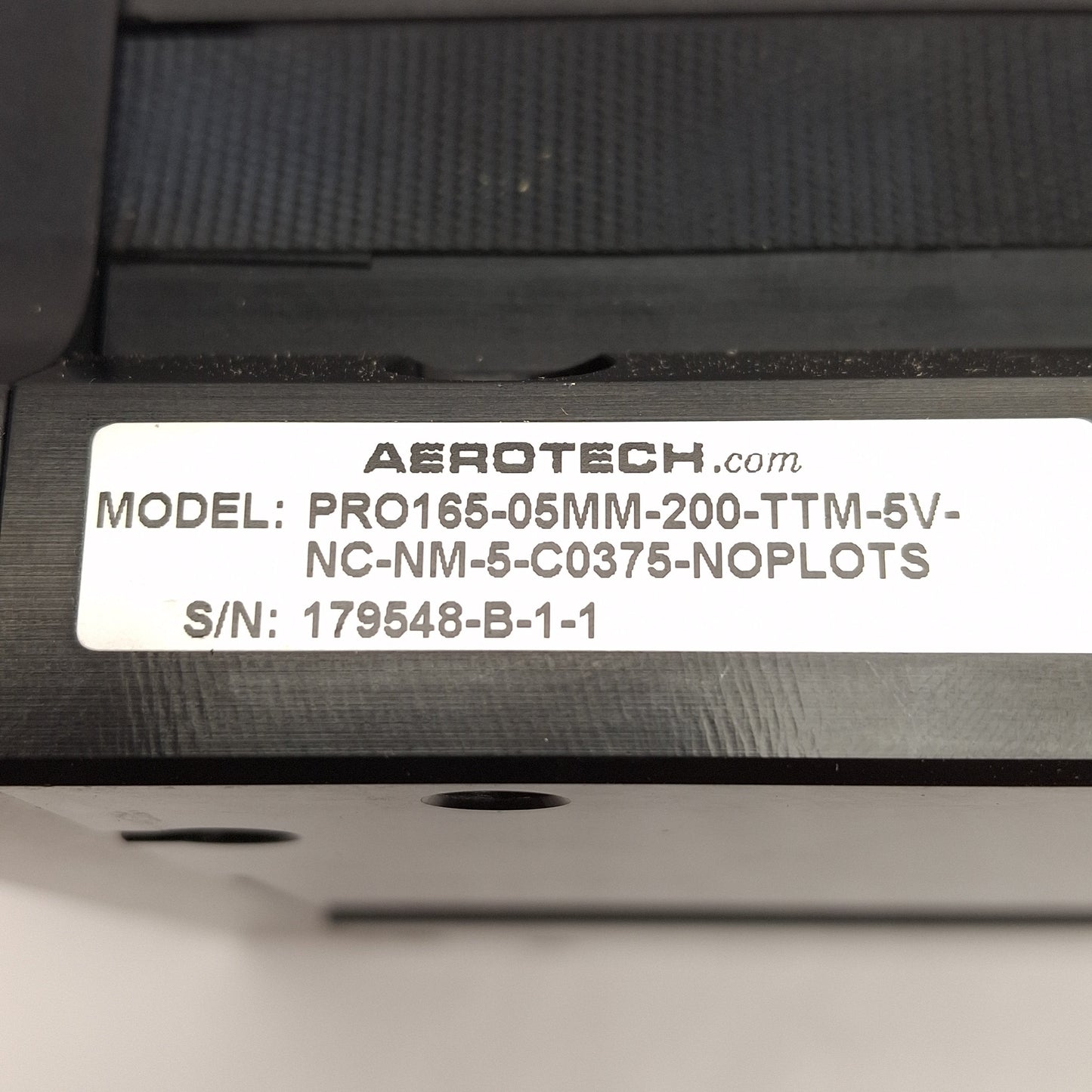 Used Aerotech PRO165-05MM-200 Linear Stage 5mm Lead, 200mm Stroke, 165x162mm, NEMA 23