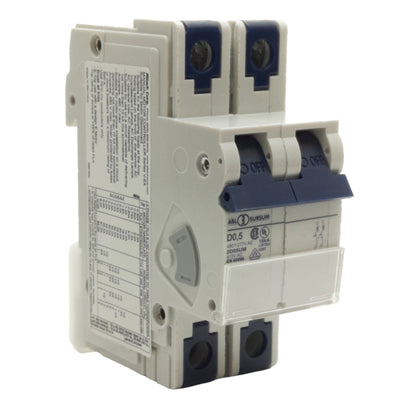 New Altech 2D05UM Circuit Breaker, 2-Pole, 480Y/277VAC 80VDC 500mA, DIN Rail Mount