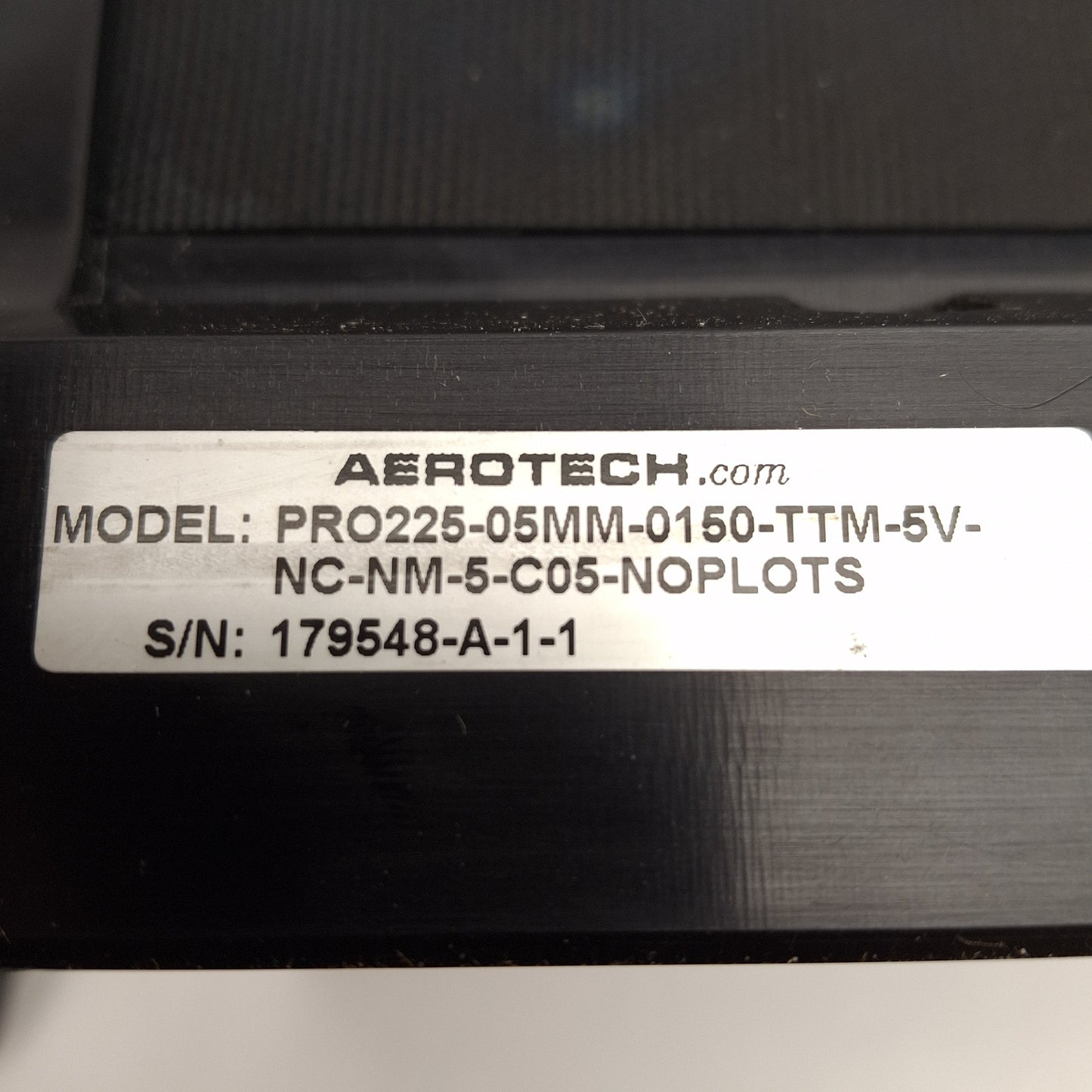 Used Aerotech PRO225-05MM-0150 Linear Stage 5mm/rev, 150mm Stroke, 250x225mm, NEMA 34