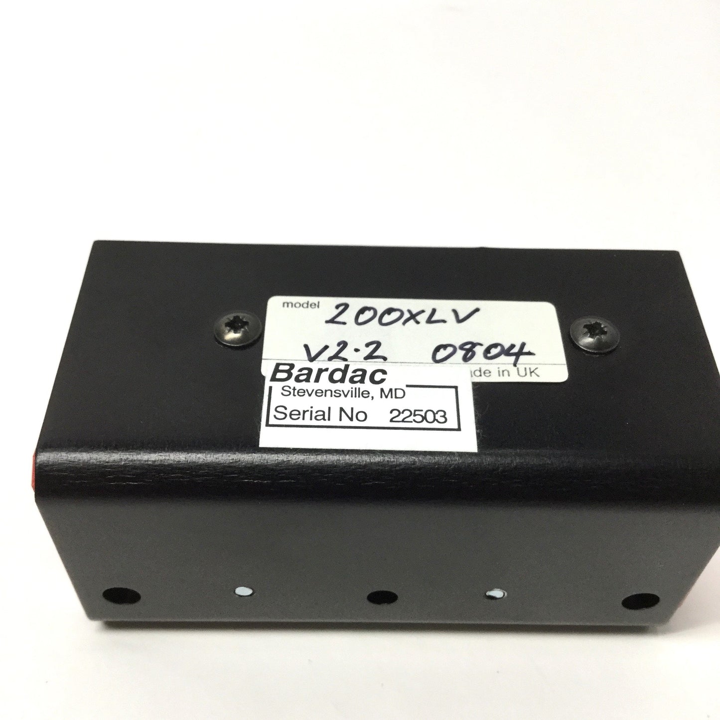 Used Bardac 200XLV 4-Quadrant Brushed DC Motor Speed Control Drive 12-48VDC 0-2A