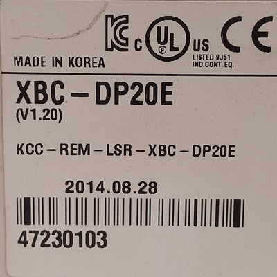 New LS XBC-DP20E XGB Series PLC Main Unit, 100-240VAC Supply, 24VDC Signal, 20 I/O