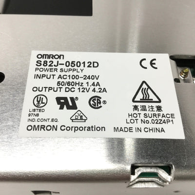 New – Open box Omron S82J-05012D Switching Power Supply, 100-240VAC 1.2A In, 12VDC 4.2A Output
