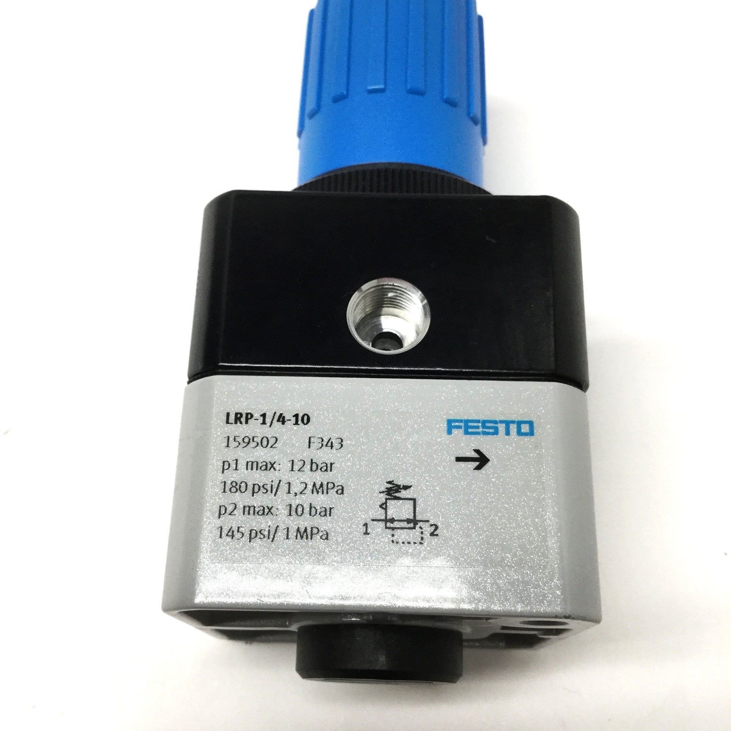 Used Festo LRP-1/4-10 Precision Pressure Regulator, 12bar In, 10bar Out, G1/4 Ports