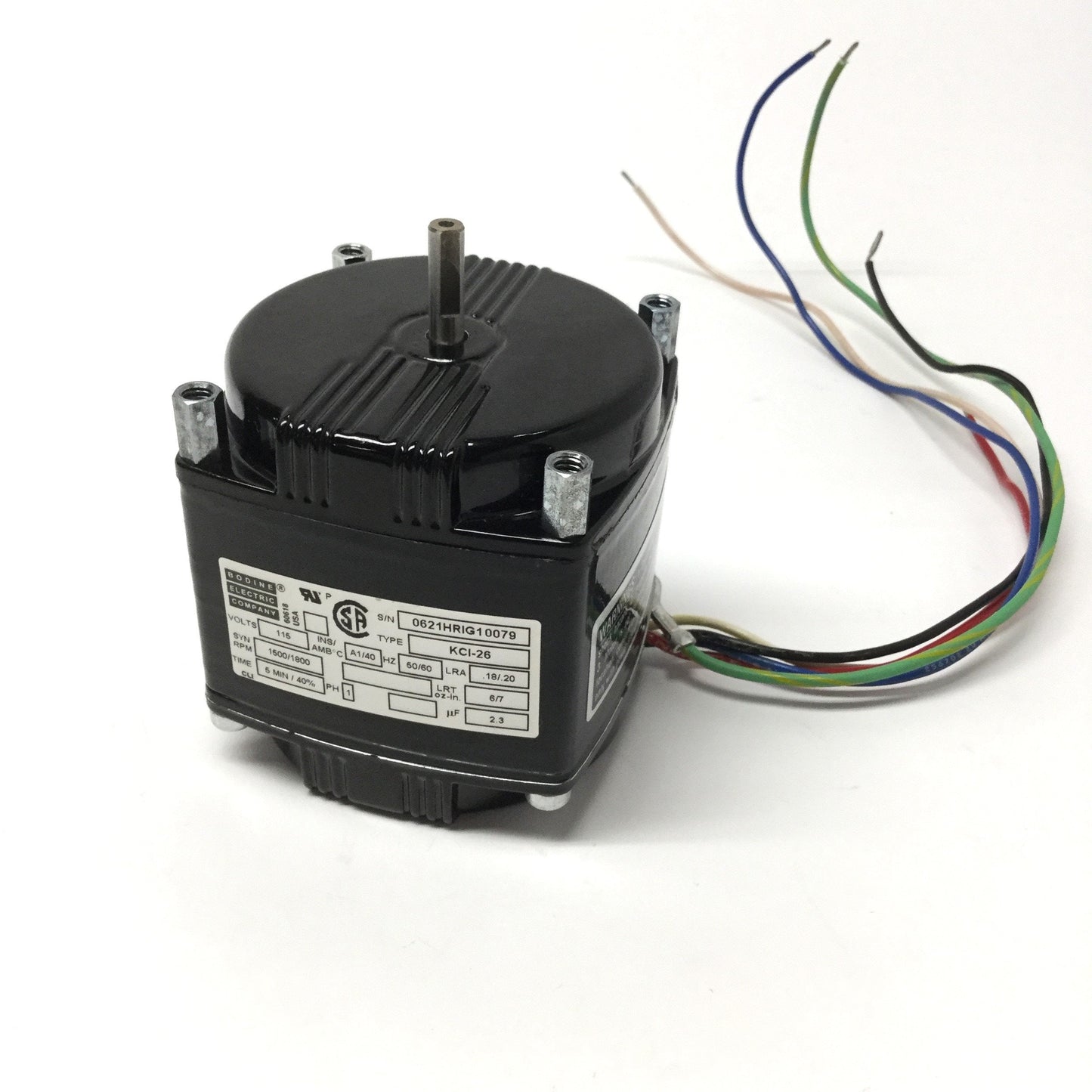 Used Bodine KCI-26 Model 0621 Capacitor Start AC Torque Motor 115VAC, 7oz-in