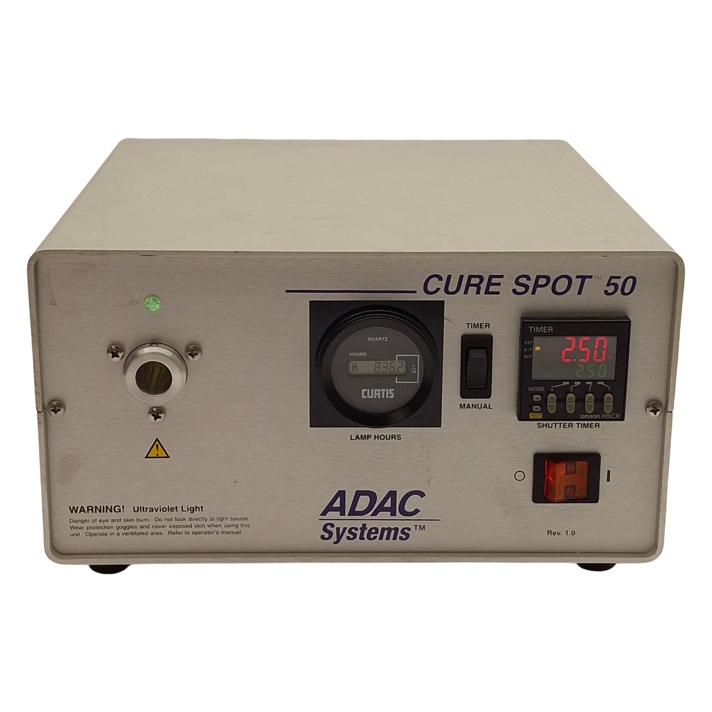 Used Dymax 38860 ADAC Systems Cure Spot 50 Ultraviolet Curing Unit, 50W, 115VAC 3A
