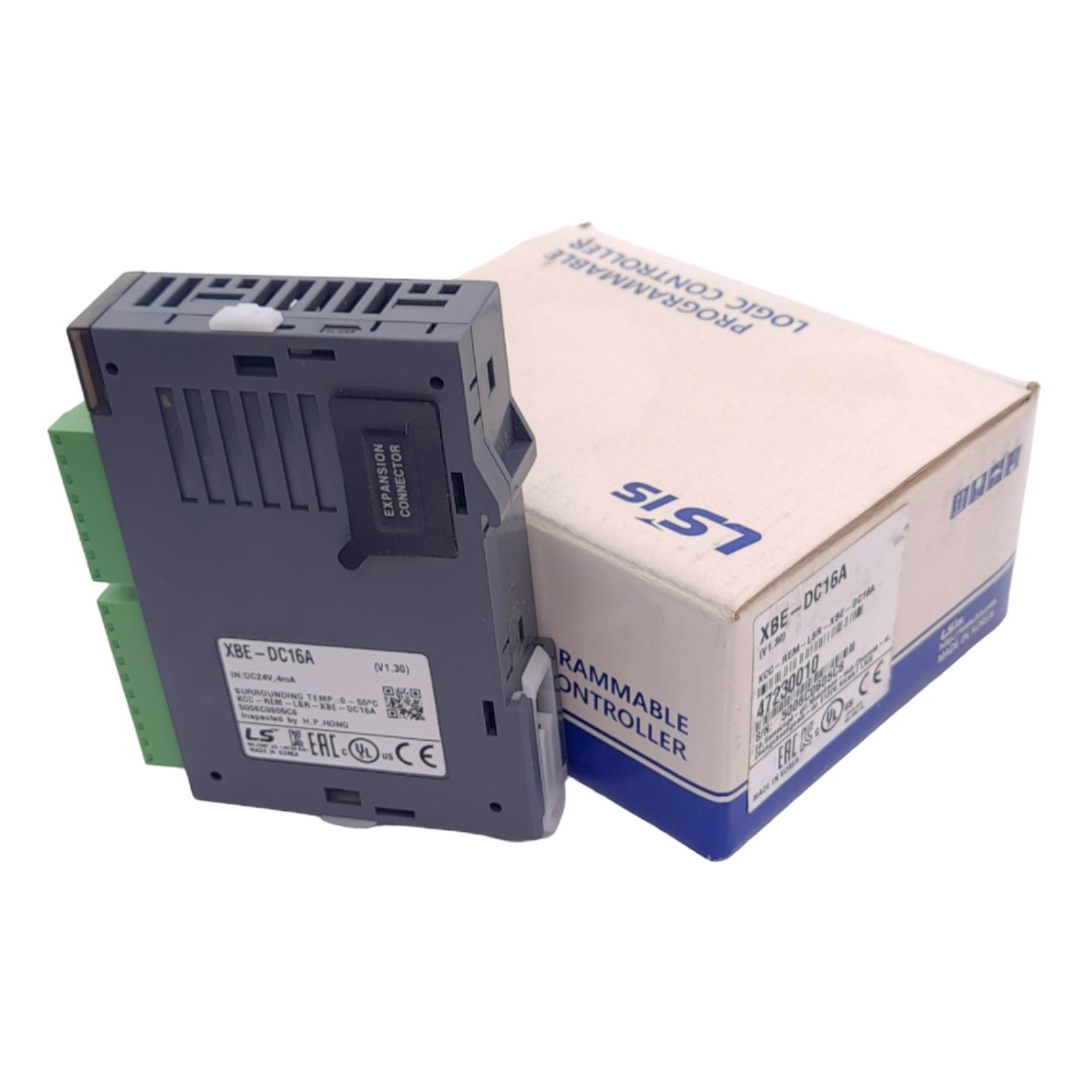 LS Electric XBE-DC16A PLC Digital DC Input Module, 16-Point 24VDC 4mA ...