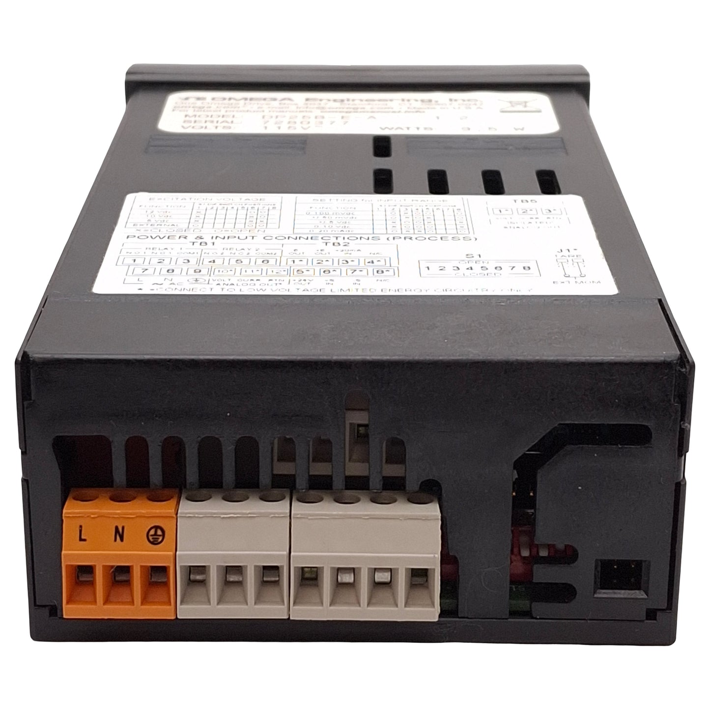 Used Omega DP25B-E-A Process Panel Meter w/ Analog Output, 115VAC 9.5W, 1/8 DIN