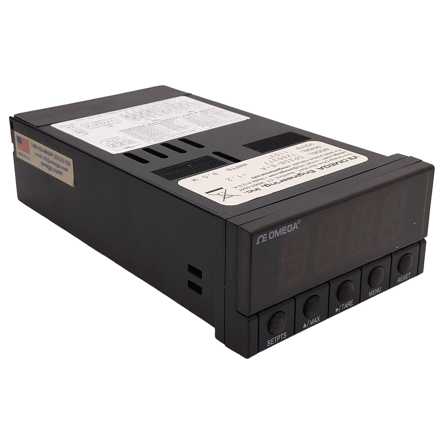 Used Omega DP25B-E-A Process Panel Meter w/ Analog Output, 115VAC 9.5W, 1/8 DIN