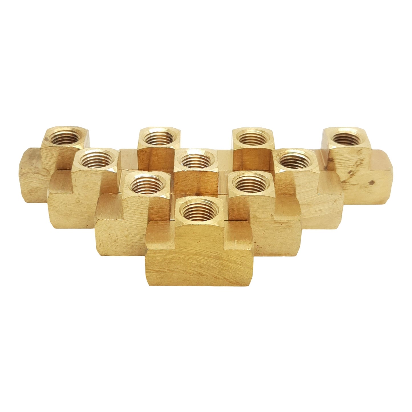 New Lot of 10 Midland 28025 Union Tee 1/4in x 1/4in x 1/4in Female NPTF 1200psi