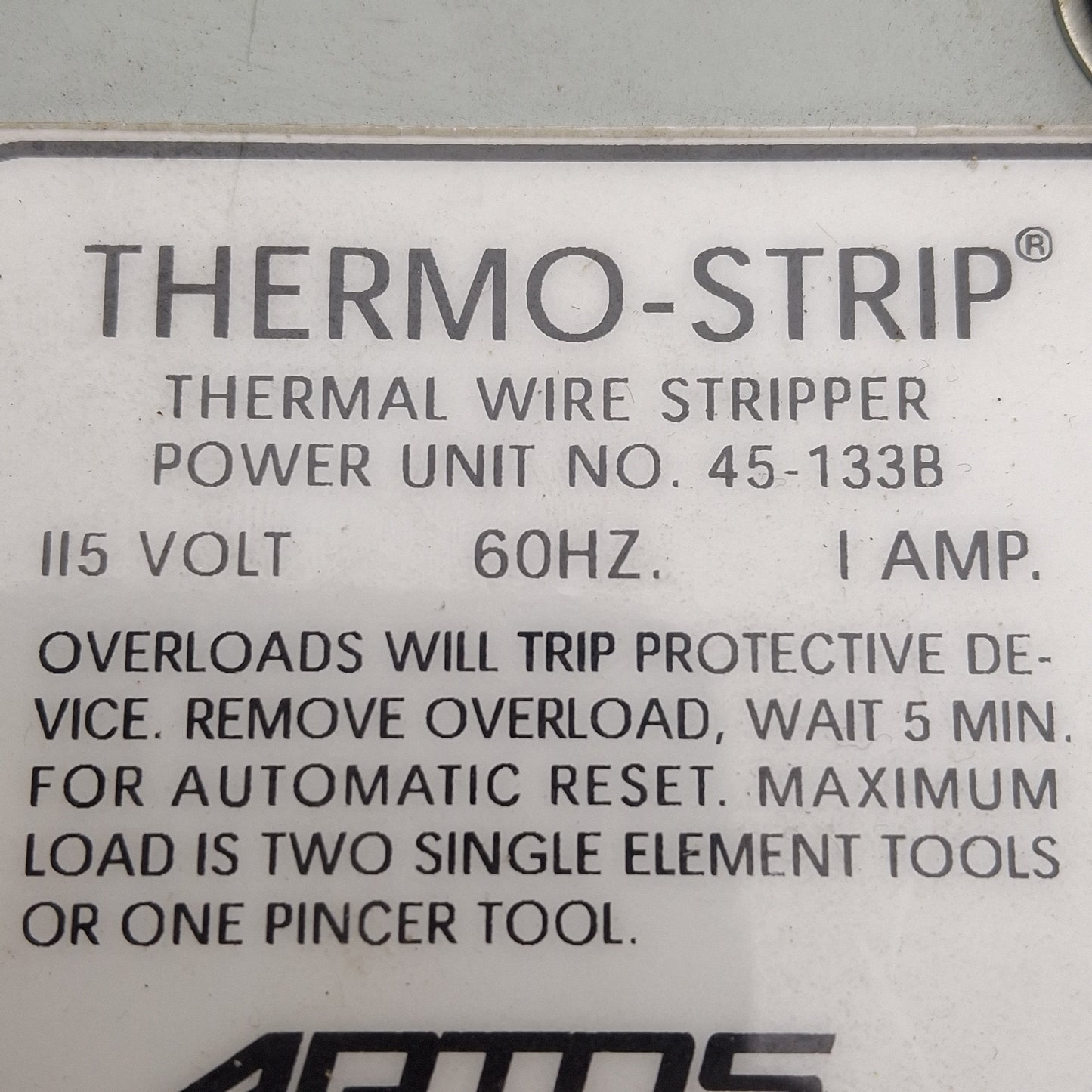 Used Artos 45-133B Thermo-Strip Thermal Wire Stripper, Power: 115V 60Hz 1A, With Tool