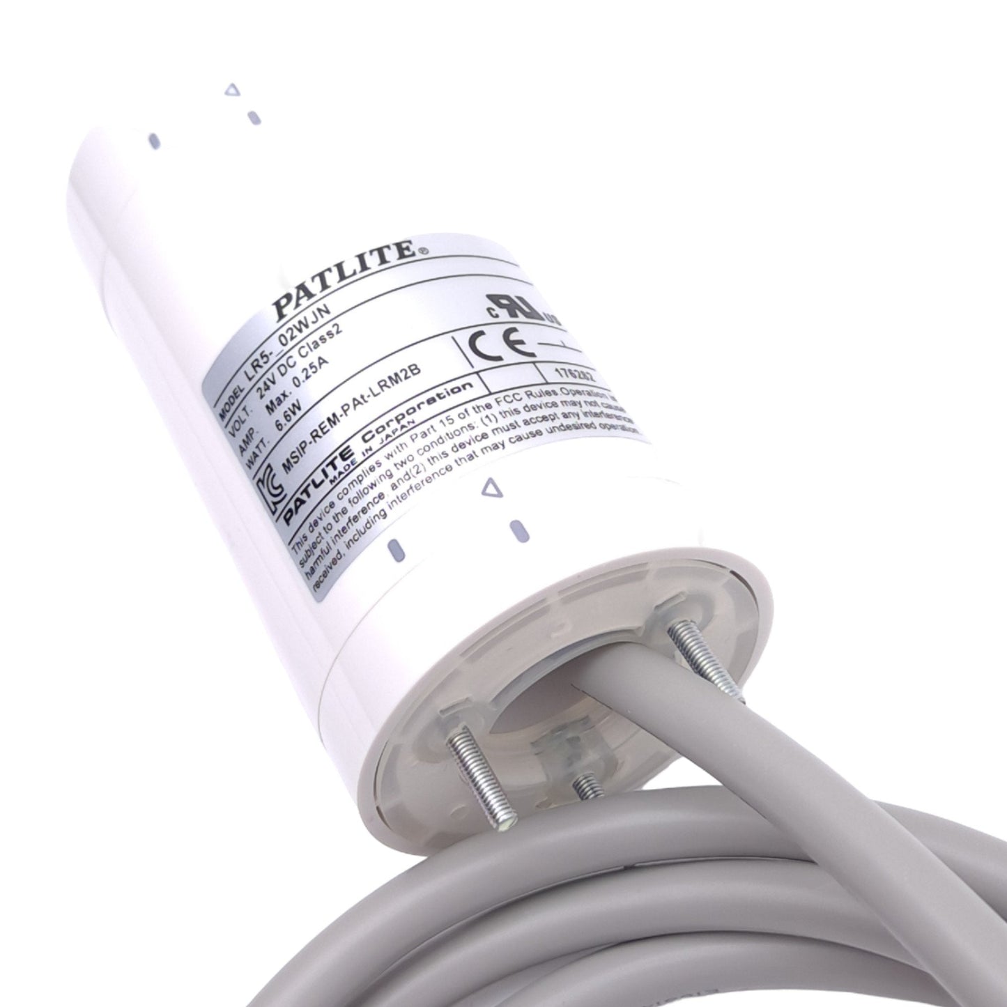 New Patlite LR5-02WJNW Light Signal Tower Base Unit, ø50mm, 24VDC, 1m Cable