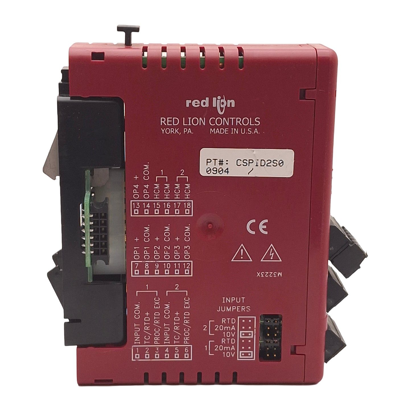 Used Red Lion CSPID2S0 Dual Loop PID Control Module, 0-10V, 0/4-20mA, Solid State Out
