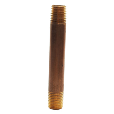 New Lot of 5 Midland 40025 Red Brass Nipple, 1/4in x 1/4in Male NPT, 870psi