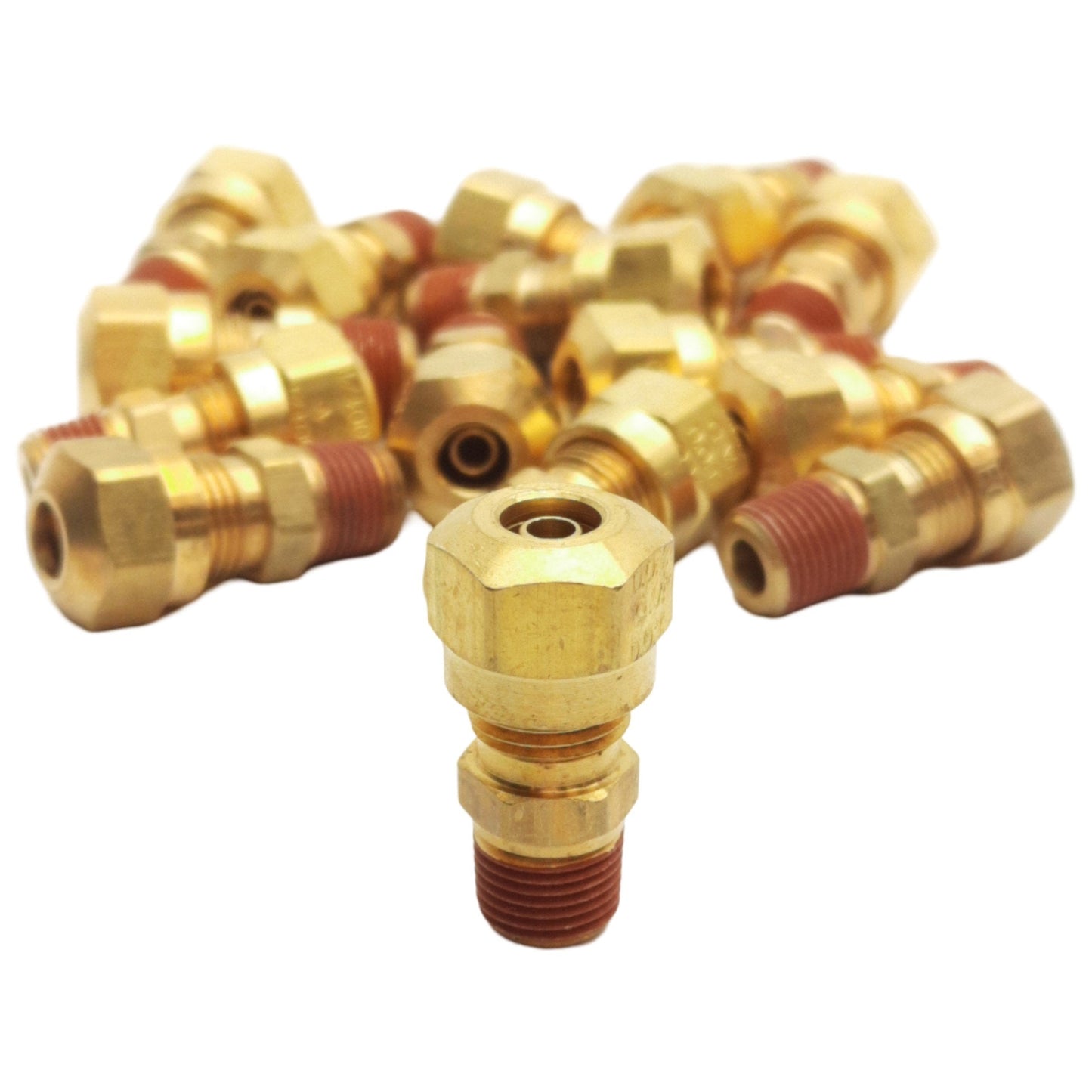 New Lot of 15 Midland 38073 Air Brake Adapter ø1/4in Tube OD 1/8in Male NPTF, 150psi