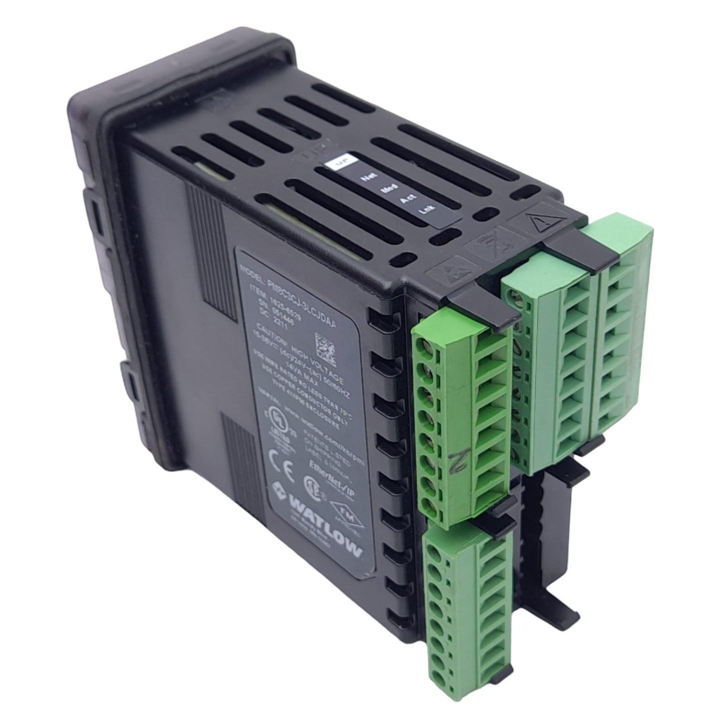 Used Watlow PM8C3CJ-3LCJDAA EZ-Zone PM Limit PID Controller, DC/Open, 5A Relay, 24V