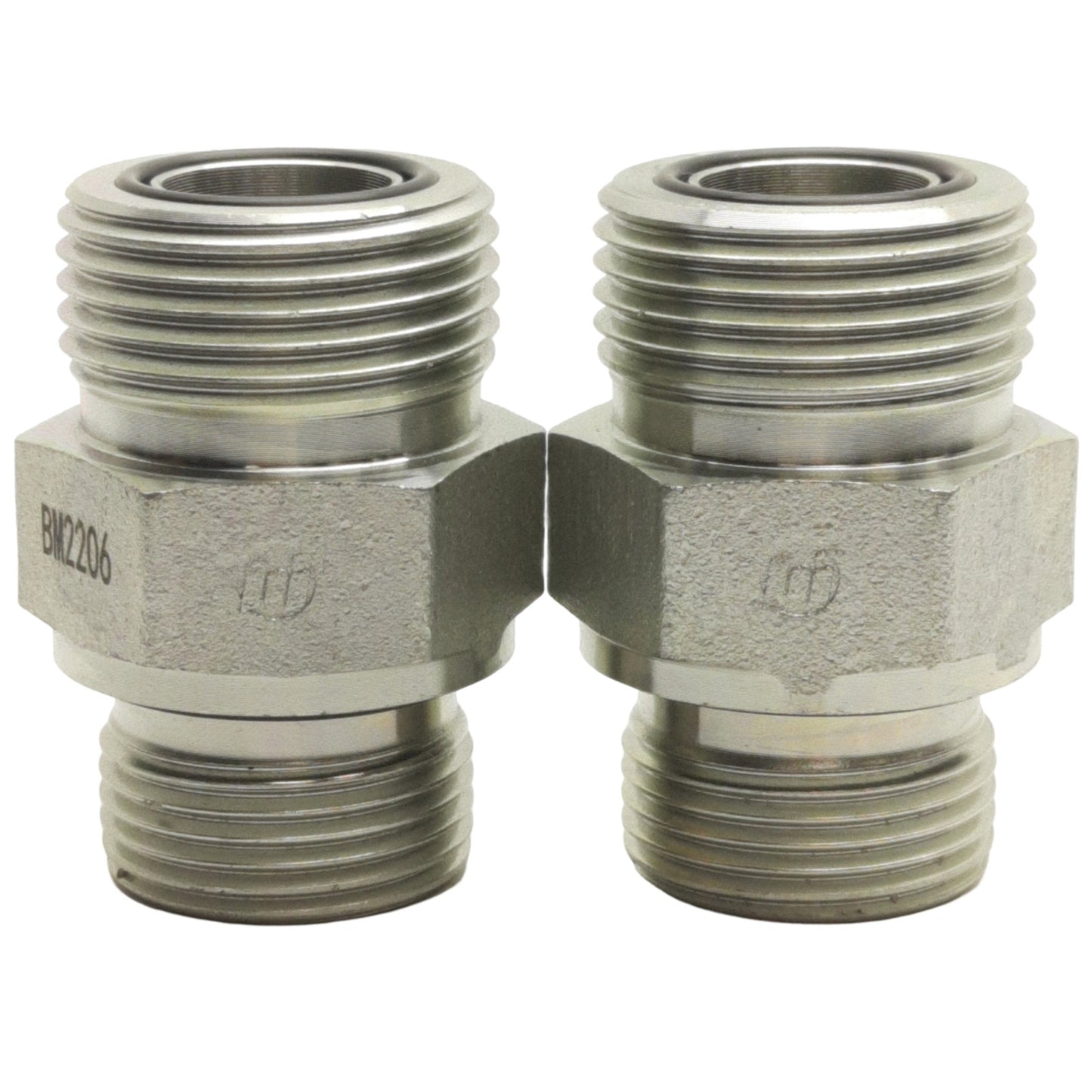 New Lot of 2 Brennan FS7709-12-12 Adapter Fitting, -12 Male ORFS, 3/4in Male BSPP