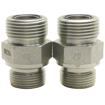 New Lot of 2 Brennan FS7709-12-12 Adapter Fitting, -12 Male ORFS, 3/4in Male BSPP