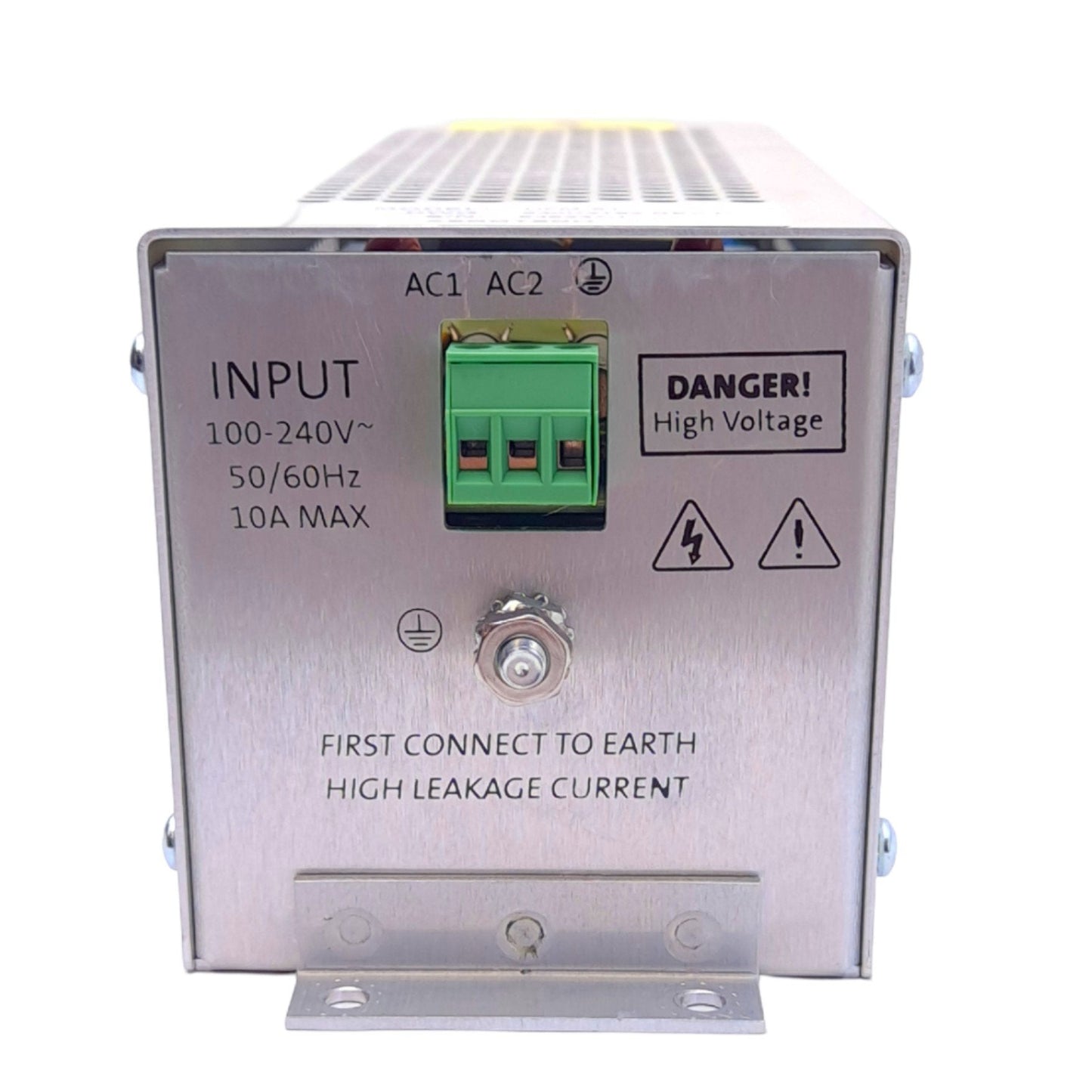 Used Aerotech UFM-ST 630D2192 Noise Filter Module, 100-240VAC 3-Pin In/Out, 10A Fuse