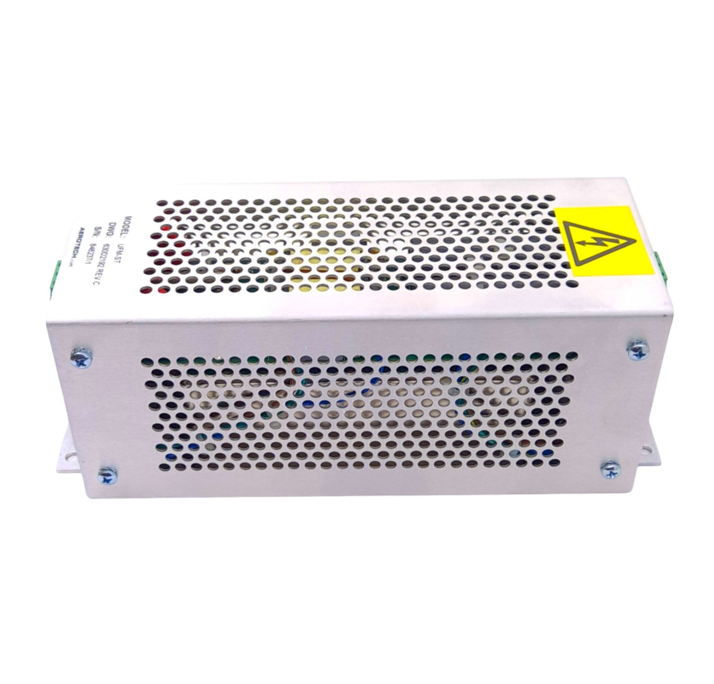 Used Aerotech UFM-ST 630D2192 Noise Filter Module, 100-240VAC 3-Pin In/Out, 10A Fuse