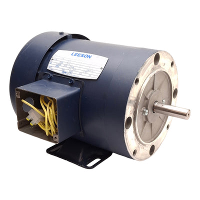 Used Leeson C6T17FK93B AC Motor, 3Ø 208-230/460VAC, 3/4HP, 1725RPM, 56C Frame