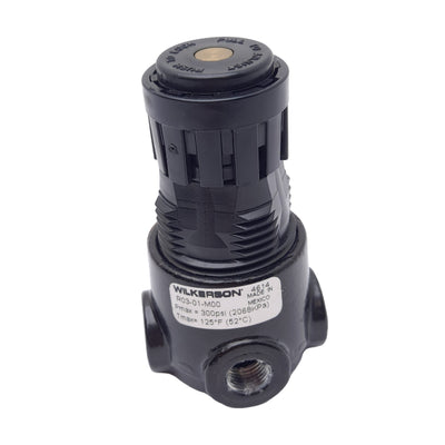 Used Wilkerson R03-01-M00 Pneumatic Regulator, 1/8 NPT, 2 to 125psig Set, 300psi Max