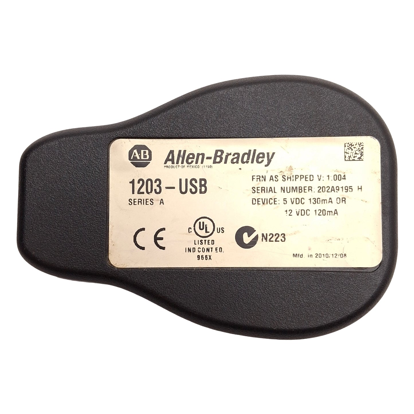 Used Allen Bradley 1203-USB PowerFlex Converter, USB-B to DPI/DSI/SCANport, 5/12VDC