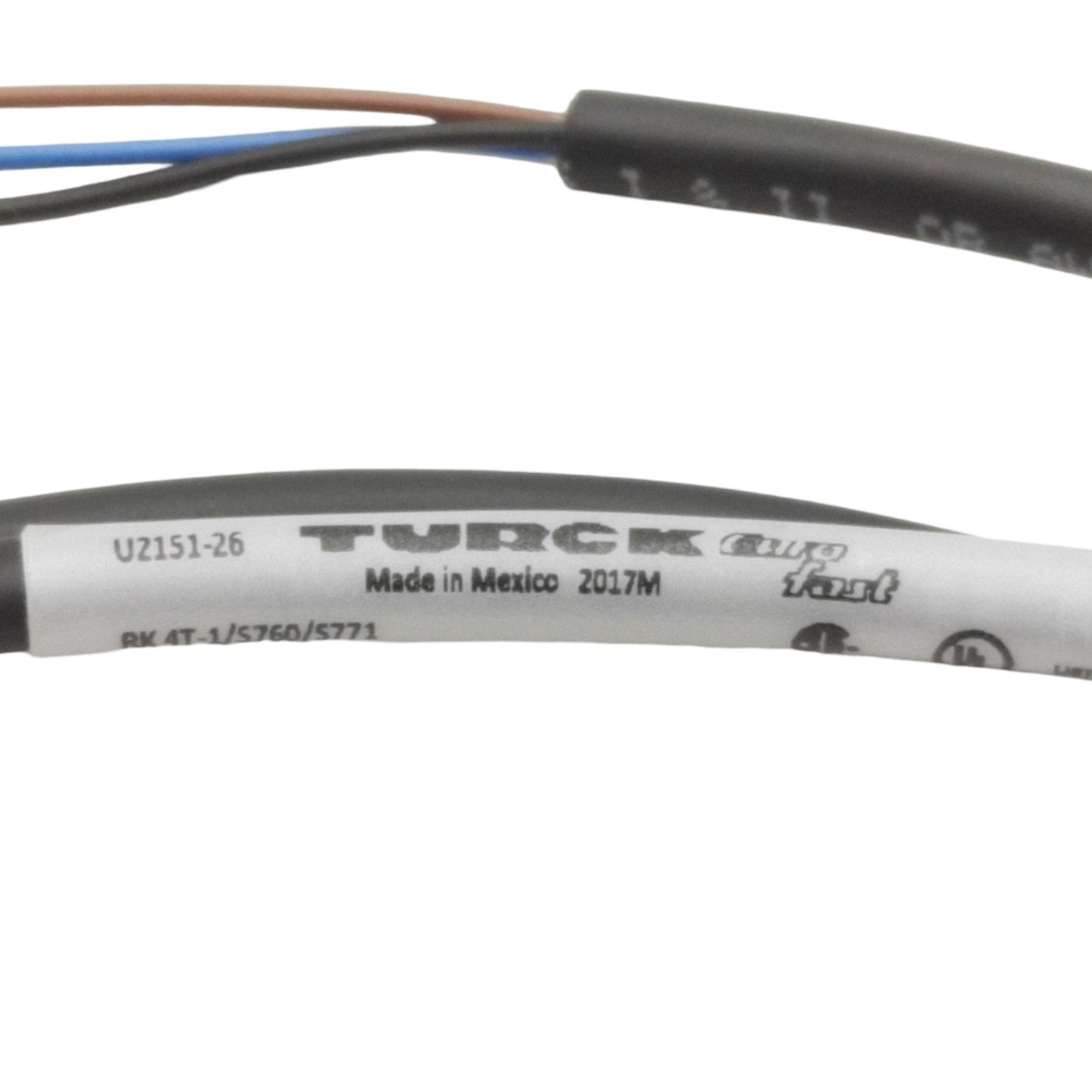 New Lot of 2 Turck RK 4T-1/S760/S771 EuroFast Cordset, 1m, M12 4-Pin Female/Leads