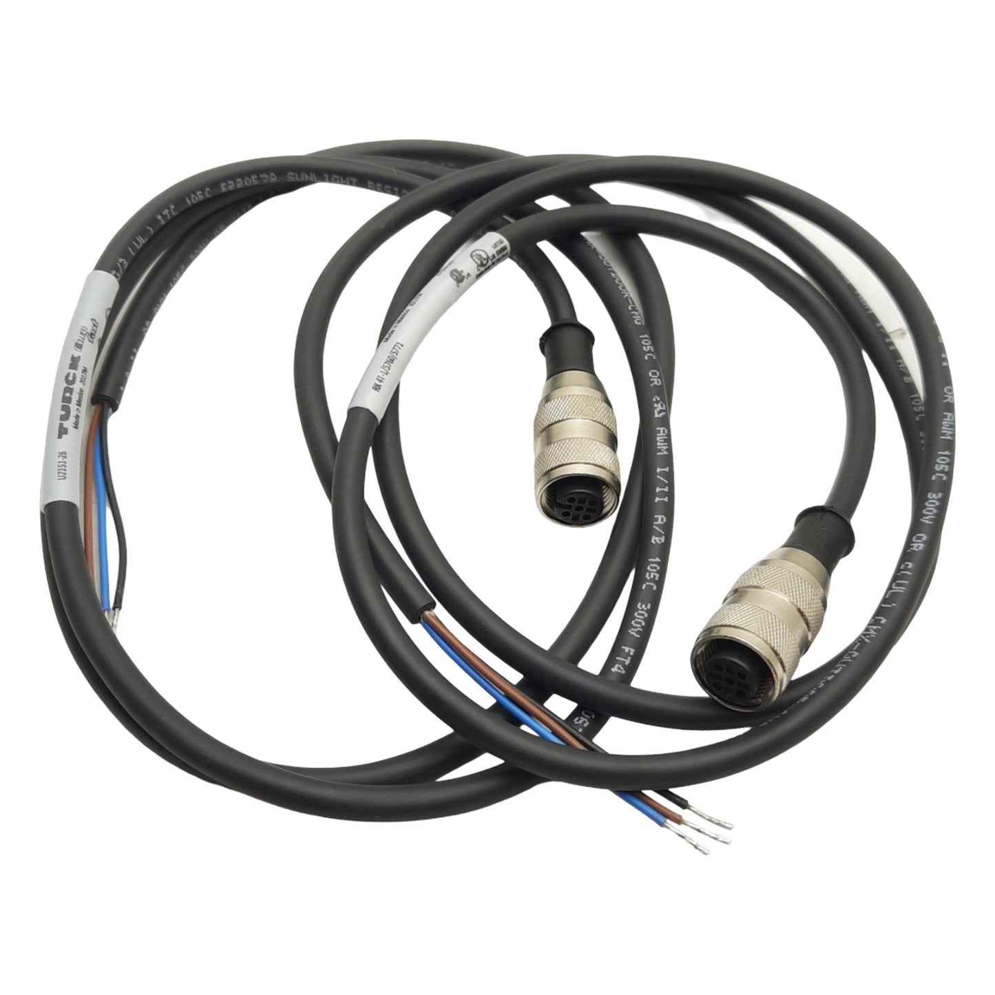 New Lot of 2 Turck RK 4T-1/S760/S771 EuroFast Cordset, 1m, M12 4-Pin Female/Leads