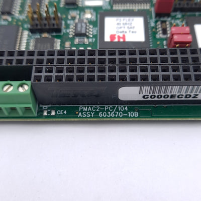 Used Delta Tau PMAC2A-PC/104 Servo Controller Card, 40MHz, 4-Axis, 50-Pin/34-Pin