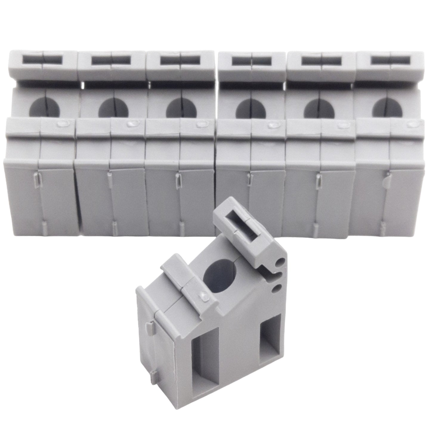 New Lot of 7 WAGO 790-100 Isolated Mounting Carrier, For Busbar With Screw, M4 x 8mm