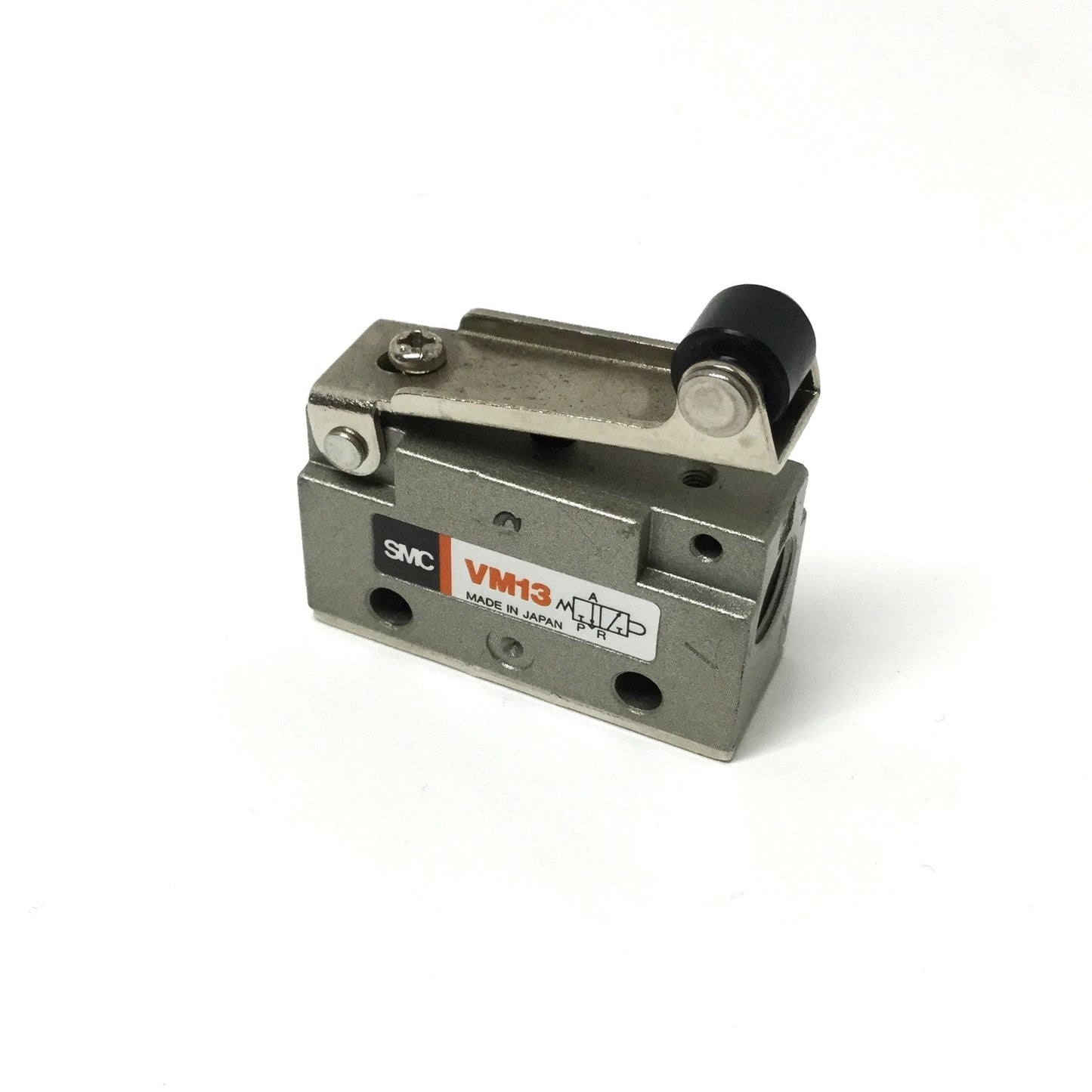 Used SMC VM131-N01-01 Pneumatic Mechanical Air Valve Roller Cam Lever Switch, 3-Way