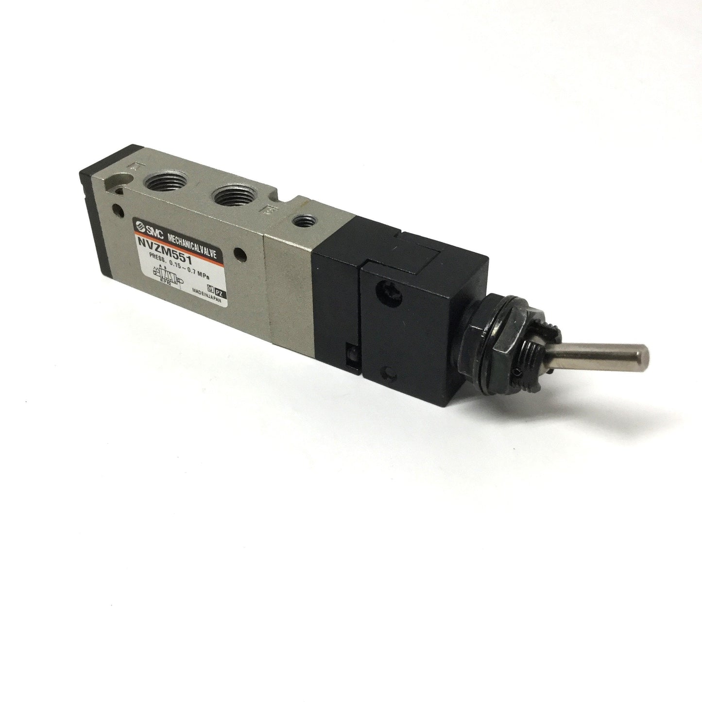 Used SMC NVZM551-N01-08 Mechanical Air Valve, Toggle, External Pilot, 5-Port 1/8" NPT