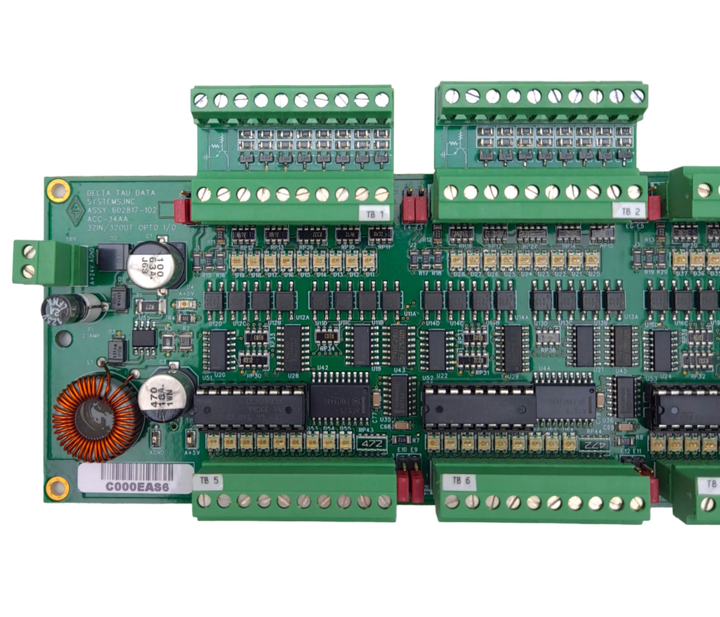 Used Delta Tau ACC-34AA 602817-102, 32IN/32OUT OPTO I/O Circuit Board, 125V 2A