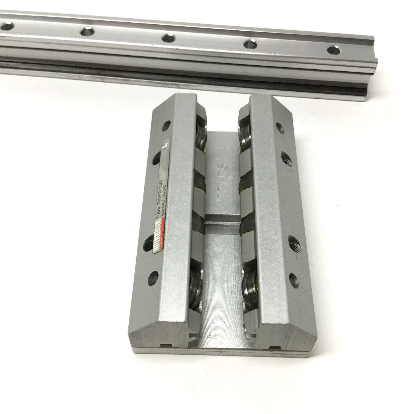 Used Hoerbiger Origa RK-FD 15S Aluminum Roller Carriage on 150mm Linear Guide Rail