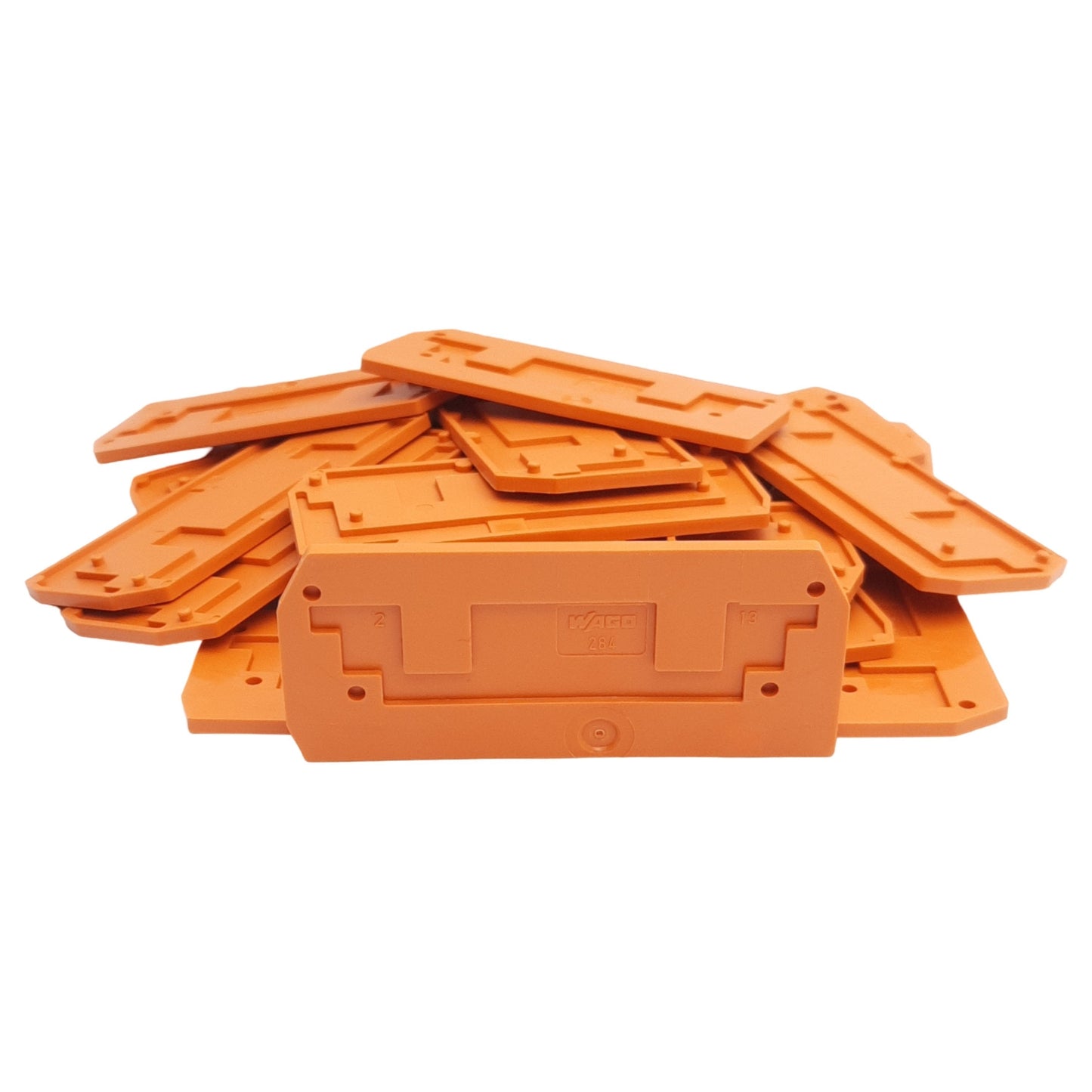 New Lot of 20 WAGO 284-328 End & Intermediate Plate, 2.5mm Thick, 280 Series, Orange