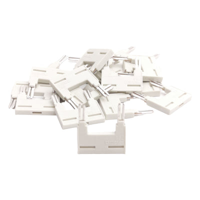 New Lot of 45 WAGO 788-113 Insulated Jumper, Light Gray, 2-Way, For Jumper Slot, 18A