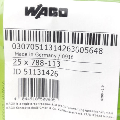 New Lot of 45 WAGO 788-113 Insulated Jumper, Light Gray, 2-Way, For Jumper Slot, 18A