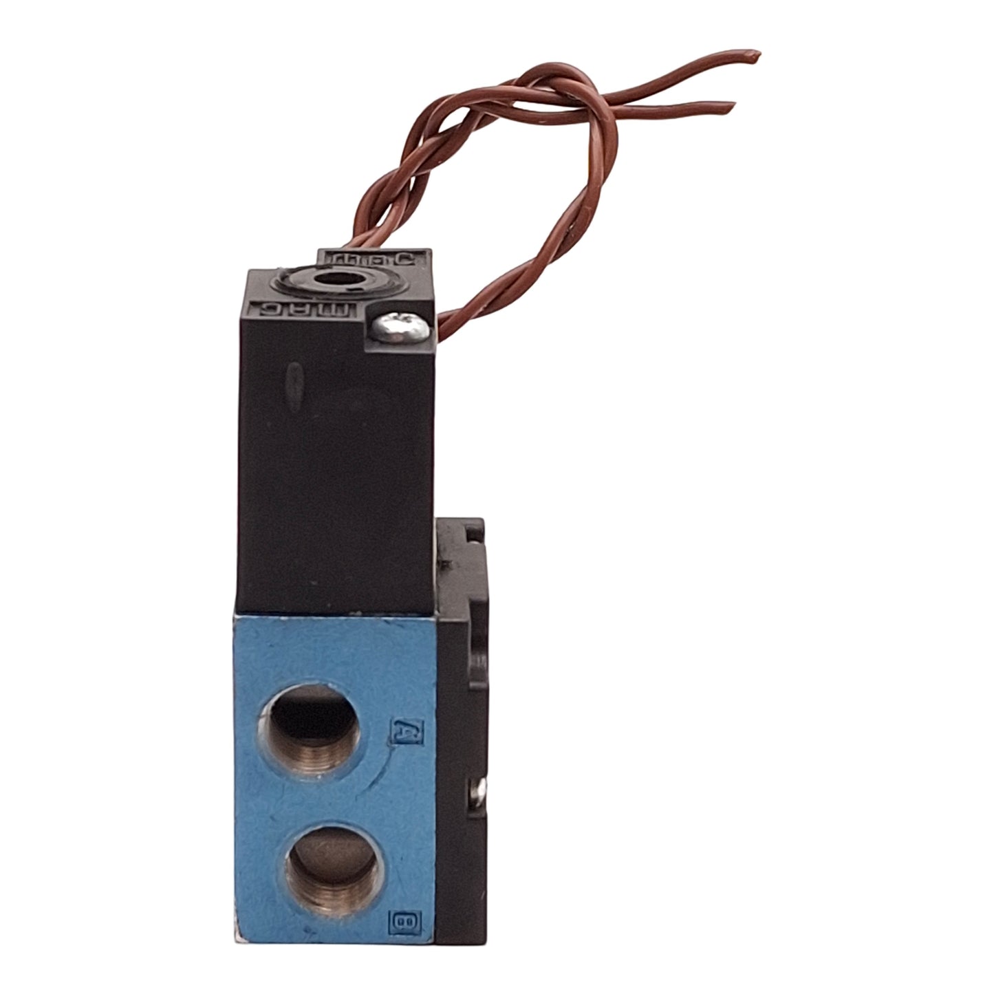 Used MAC 45A-AA1-DDAA-1BA Solenoid Valve, Cv=0.15, 70-120PSI, 1/8in NPTF, 24VDC Coil