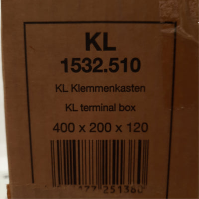 New Rittal KL 1532.510 Terminal Enclosure With Gland Plate, 400mm x 200mm x 120mm