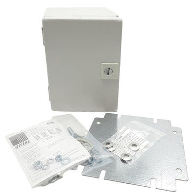 New Rittal JB 8018.123 Carbon Steel Junction Box Enclosure, 150mm x 200mm x 150mm