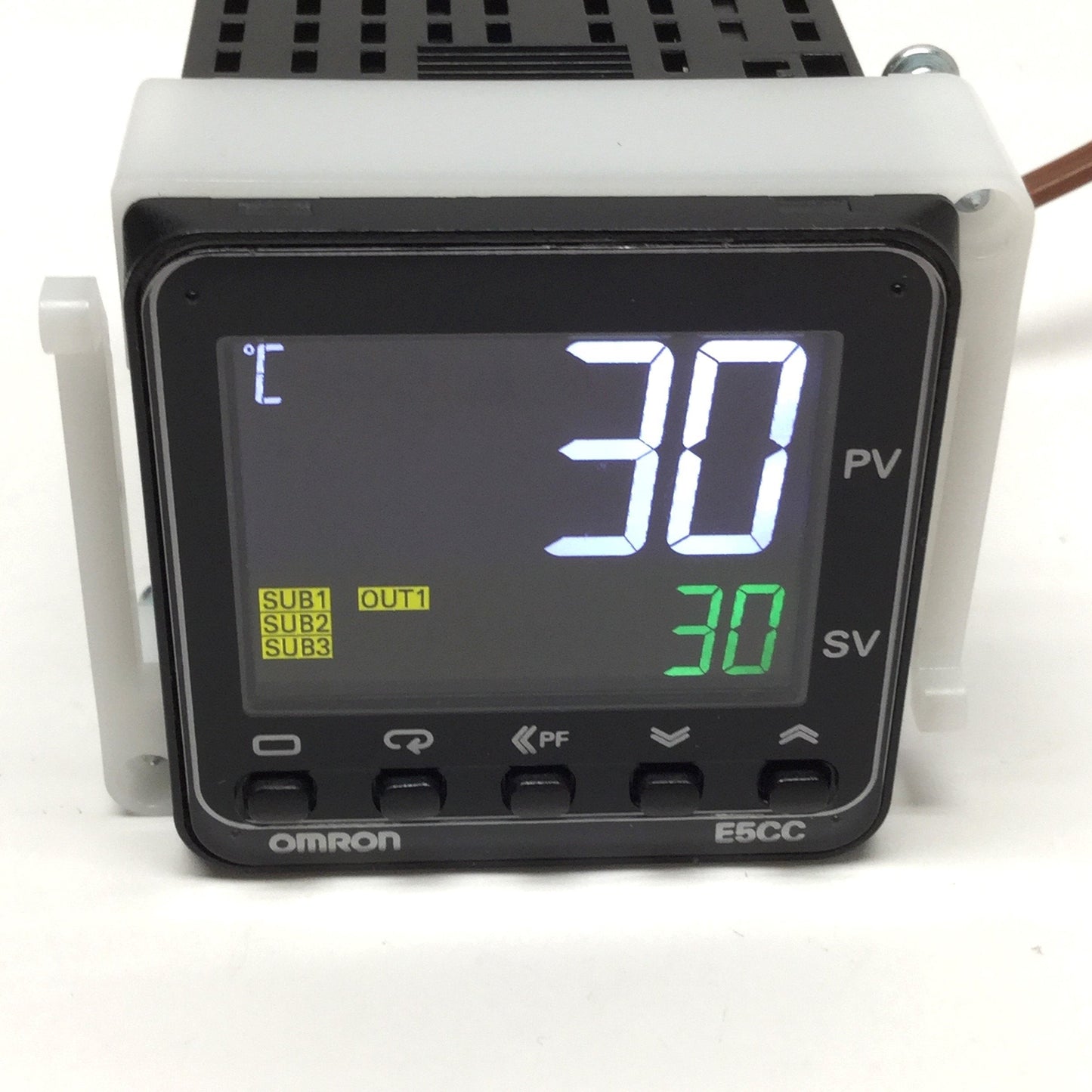 Used Omron E5CC-QX3D5M-000 Temperature Controller 24V AC/DC, Pulsed 12VDC Out, 3x Aux