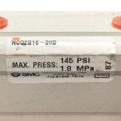 New SMC NCQ2G16-30D Compact Cylinder, ø16mm Bore, 30mm Stroke, 145psi Max, M5 x 0.8