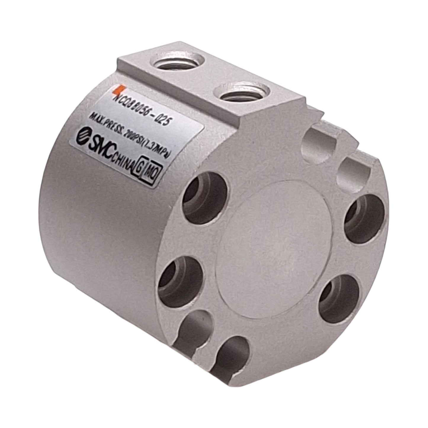 New SMC NCQ8B056-025 Compact Cylinder, ø9/16in Bore, 1/4in Stroke, #10-32UNF, 200PSI